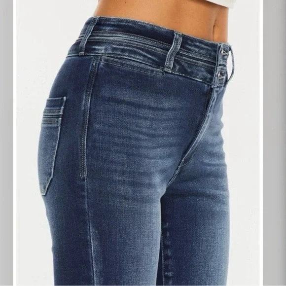 KanCan Double Button Flare Jean - Picture 5 of 7